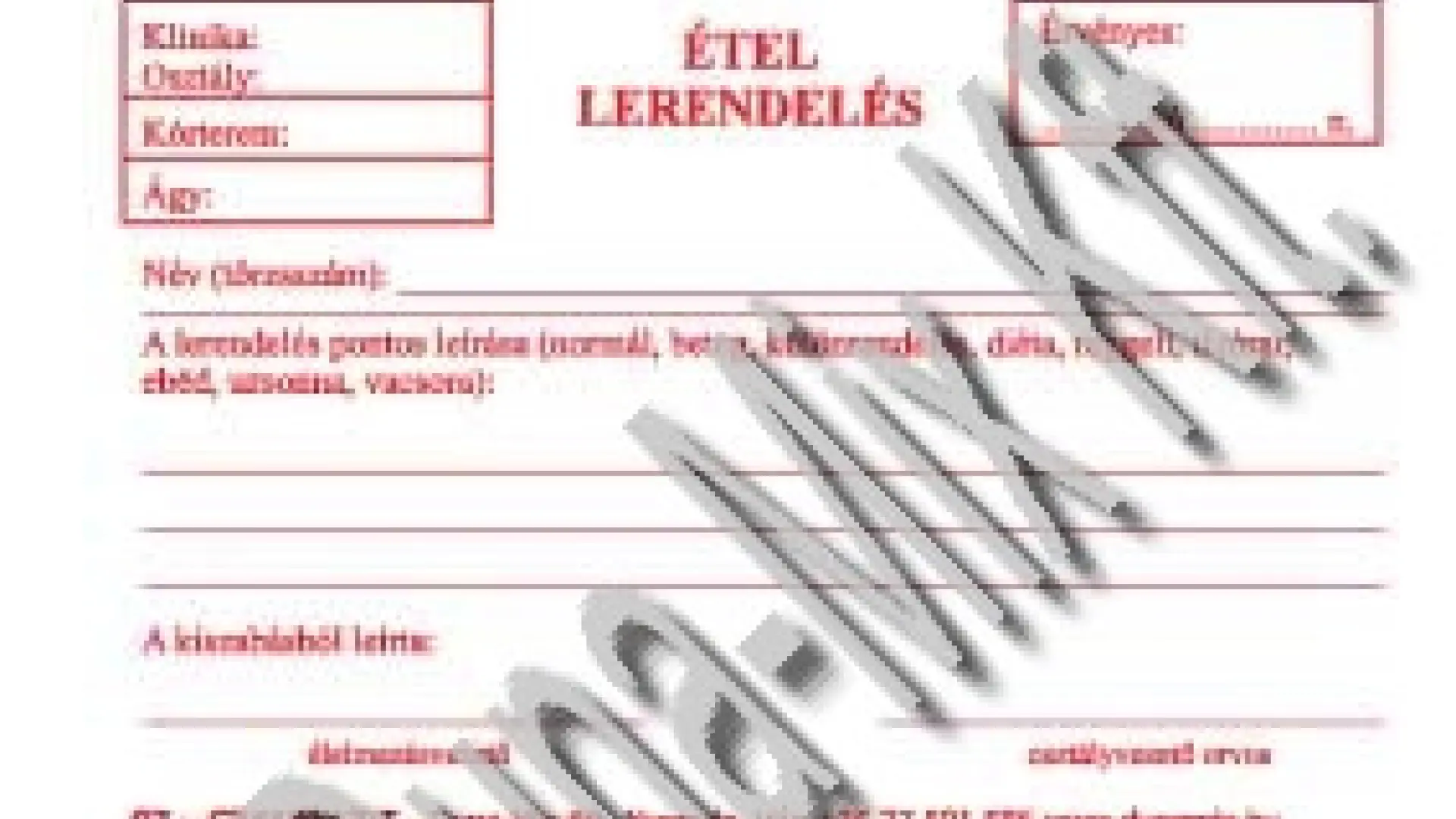 Étel lerendelés